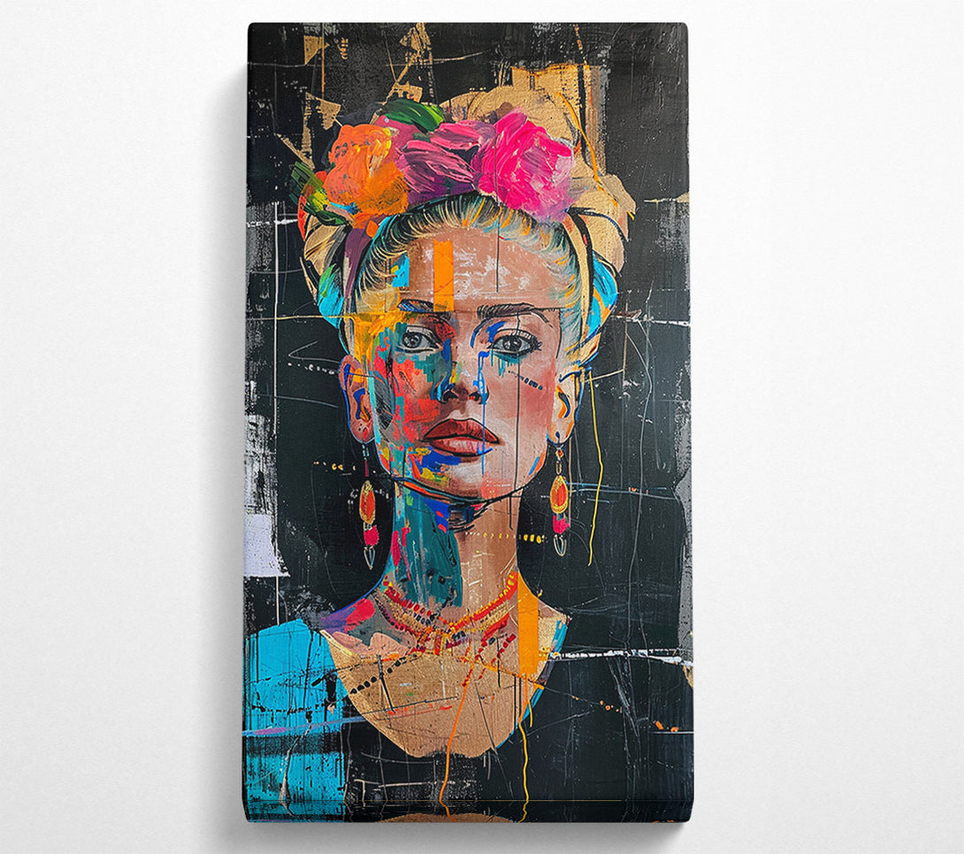  A Canvas Print of Frida Kahlo Graffiti Canvas Print