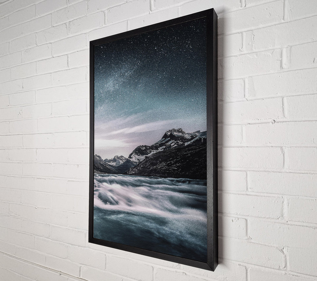  A Canvas Print of Blue Night Mountains Canvas Print