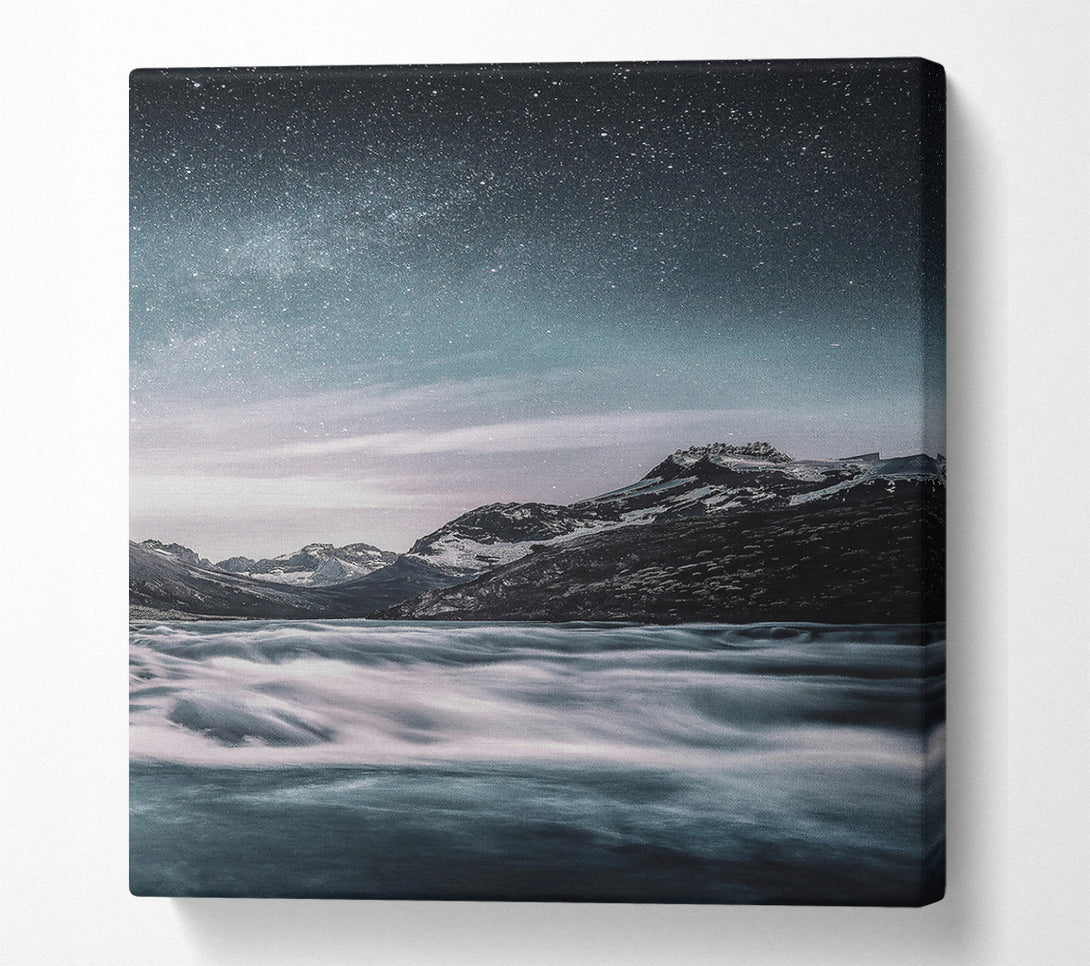  A Canvas Print of Blue Night Mountains Canvas Print