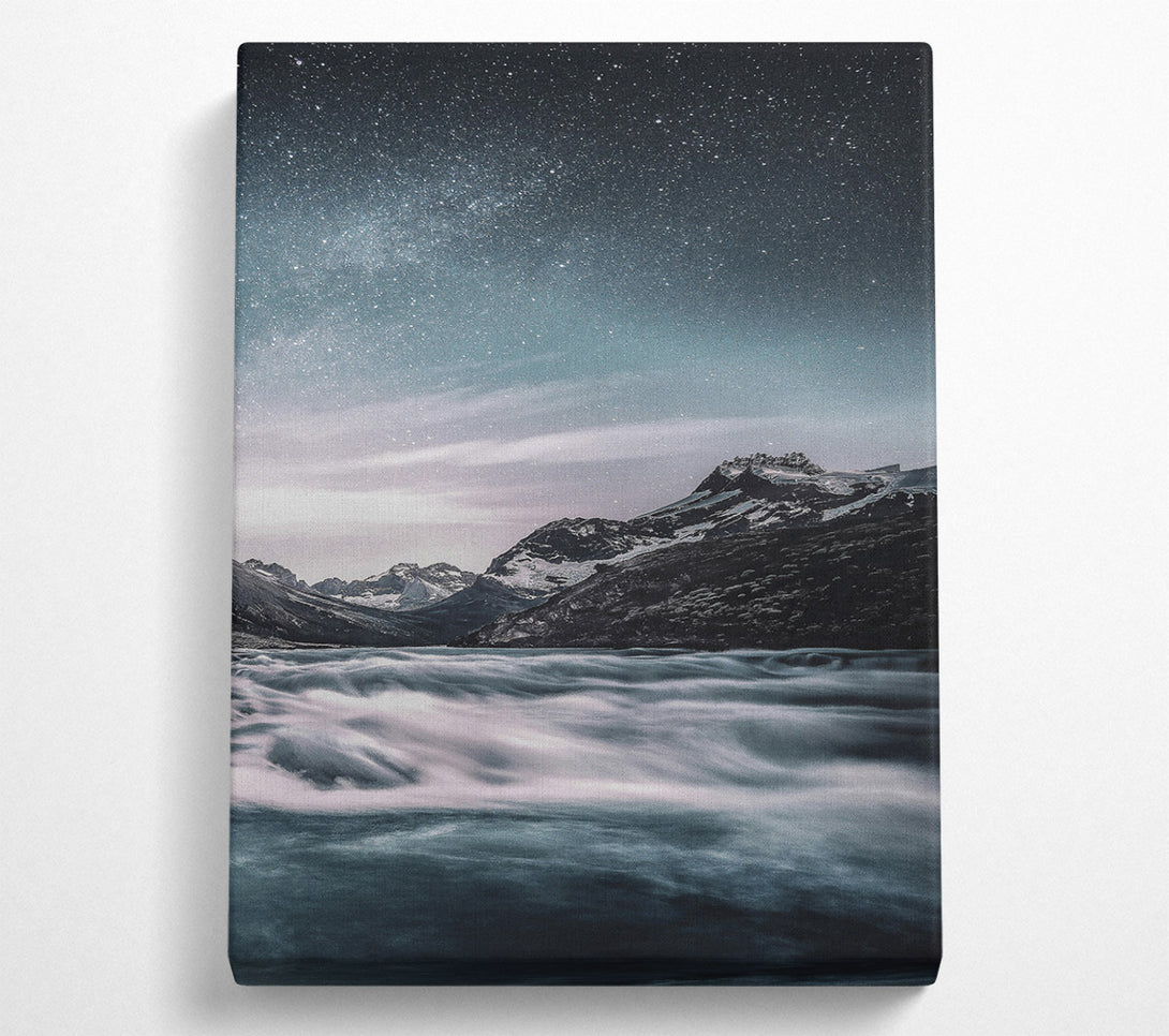  A Canvas Print of Blue Night Mountains Canvas Print