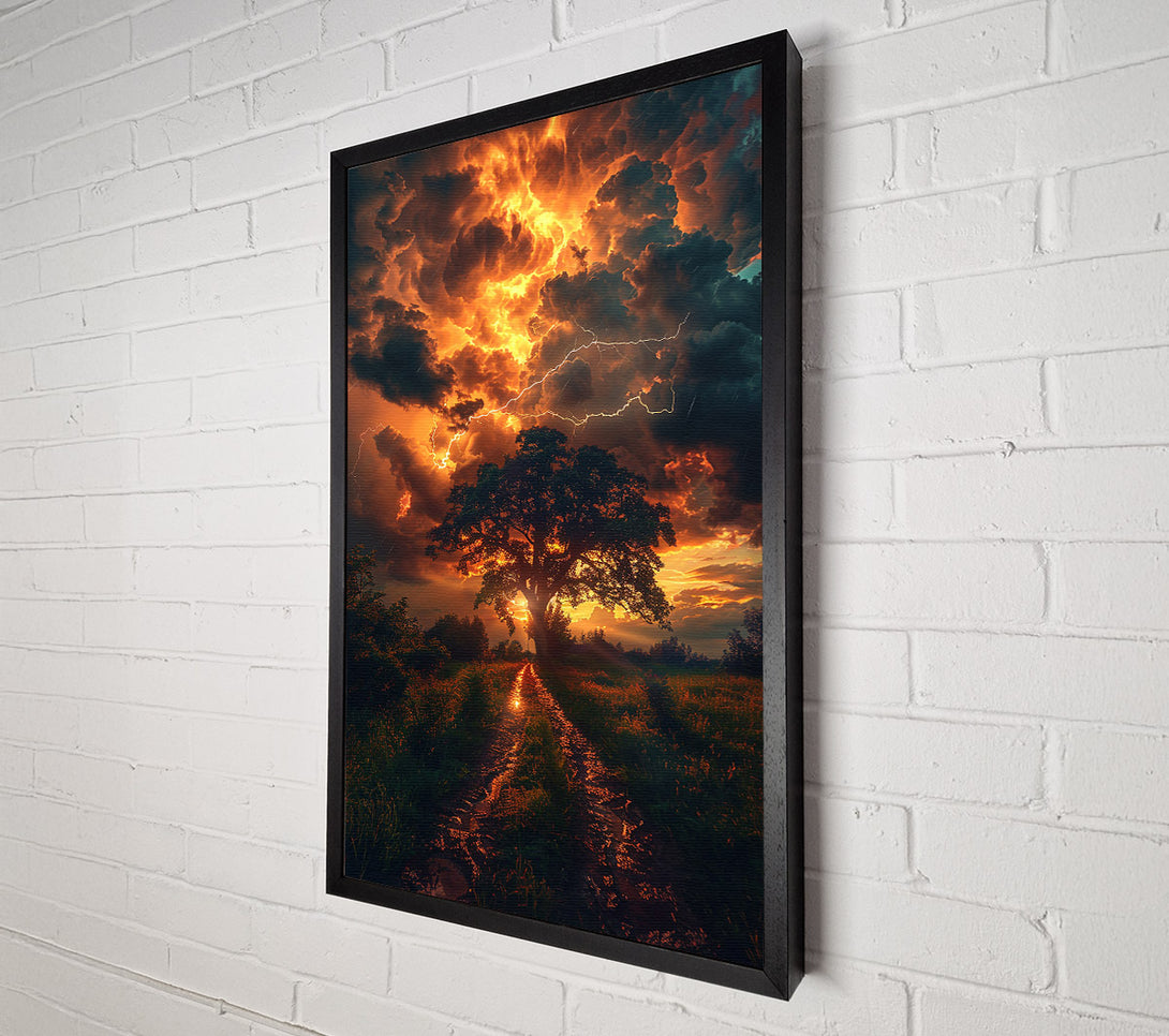  A Canvas Print of Golden Storm Path Canvas Art