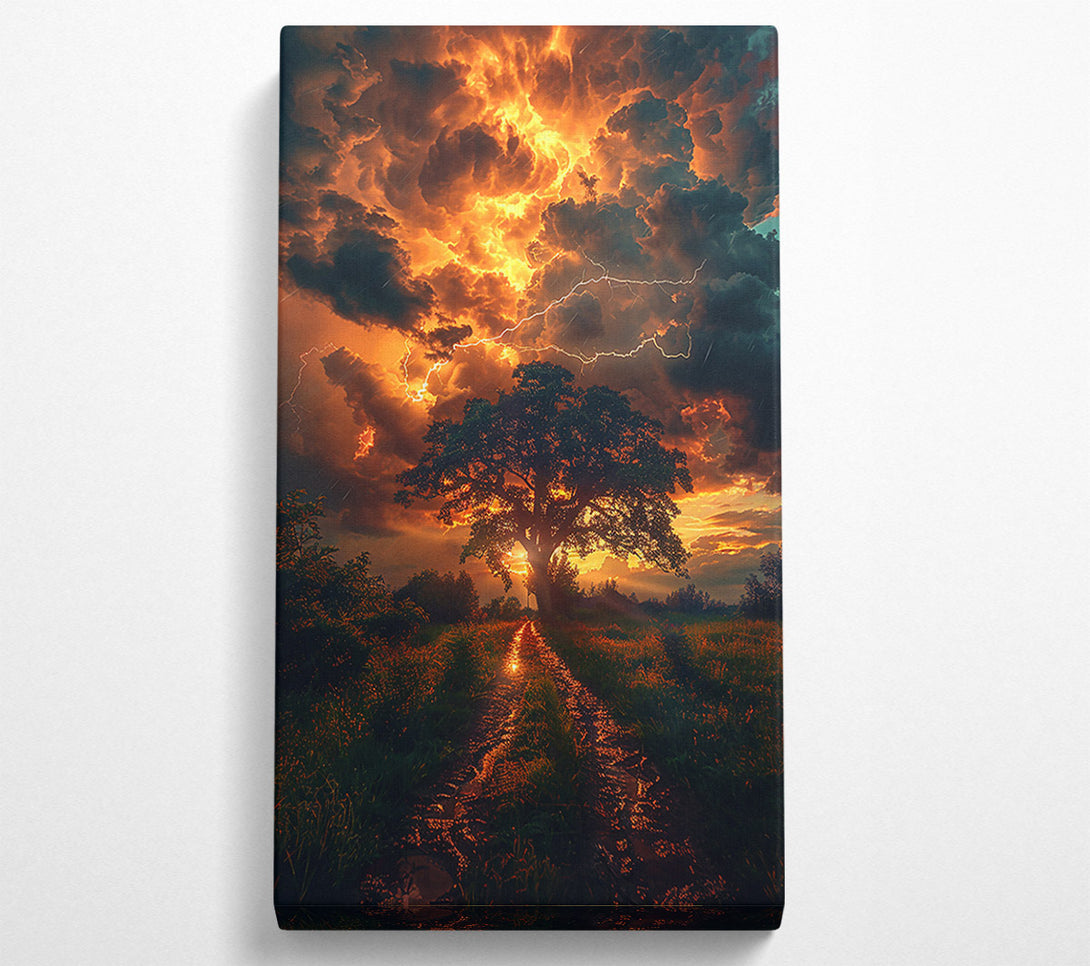  A Canvas Print of Golden Storm Path Canvas Art