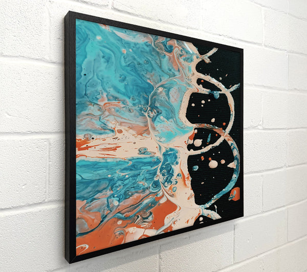 Teal Swirls And Splatter