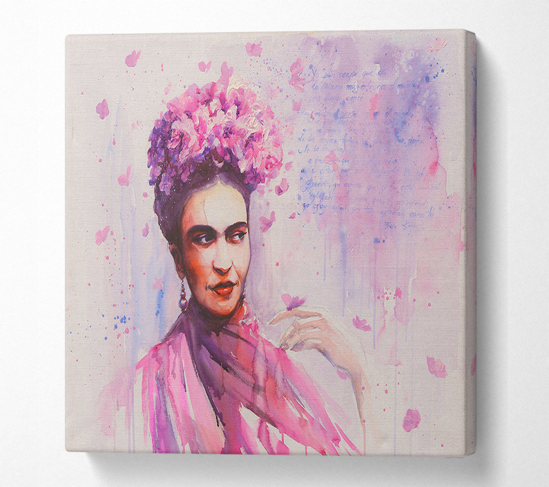  A Canvas Print of Frida Kahlo Writing Canvas Art