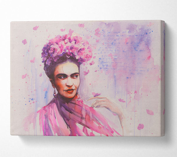  A Canvas Print of Frida Kahlo Writing Canvas Art