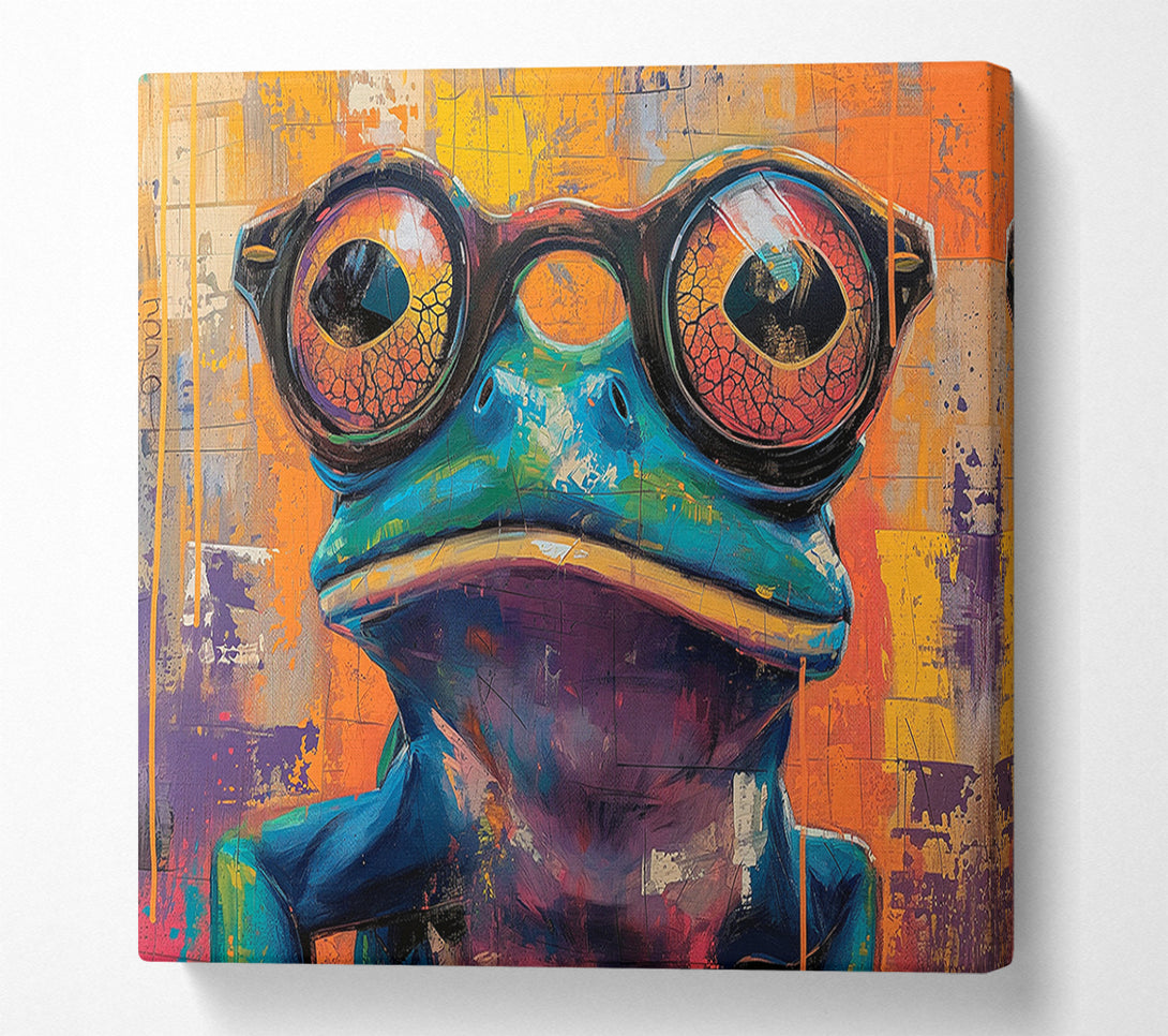  A Canvas Print of Frog Glasses Canvas Print