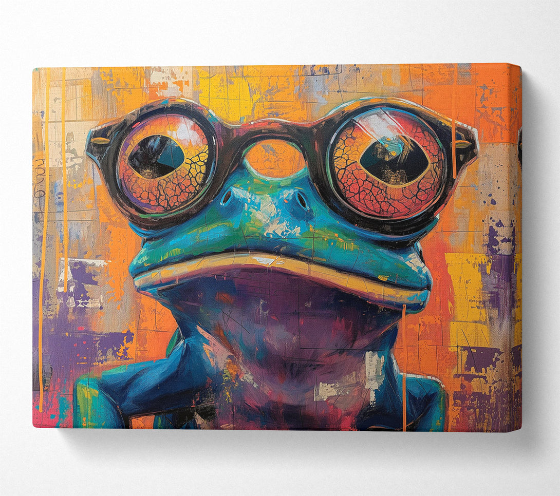  A Canvas Print of Frog Glasses Canvas Print
