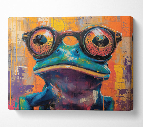  A Canvas Print of Frog Glasses Canvas Print