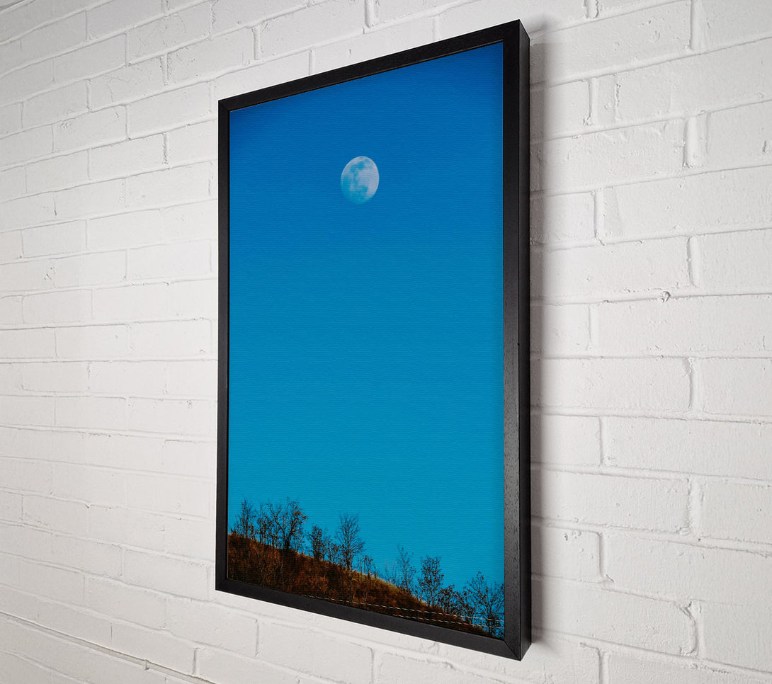  A Canvas Print of Blue Sky Moonrise Canvas Print