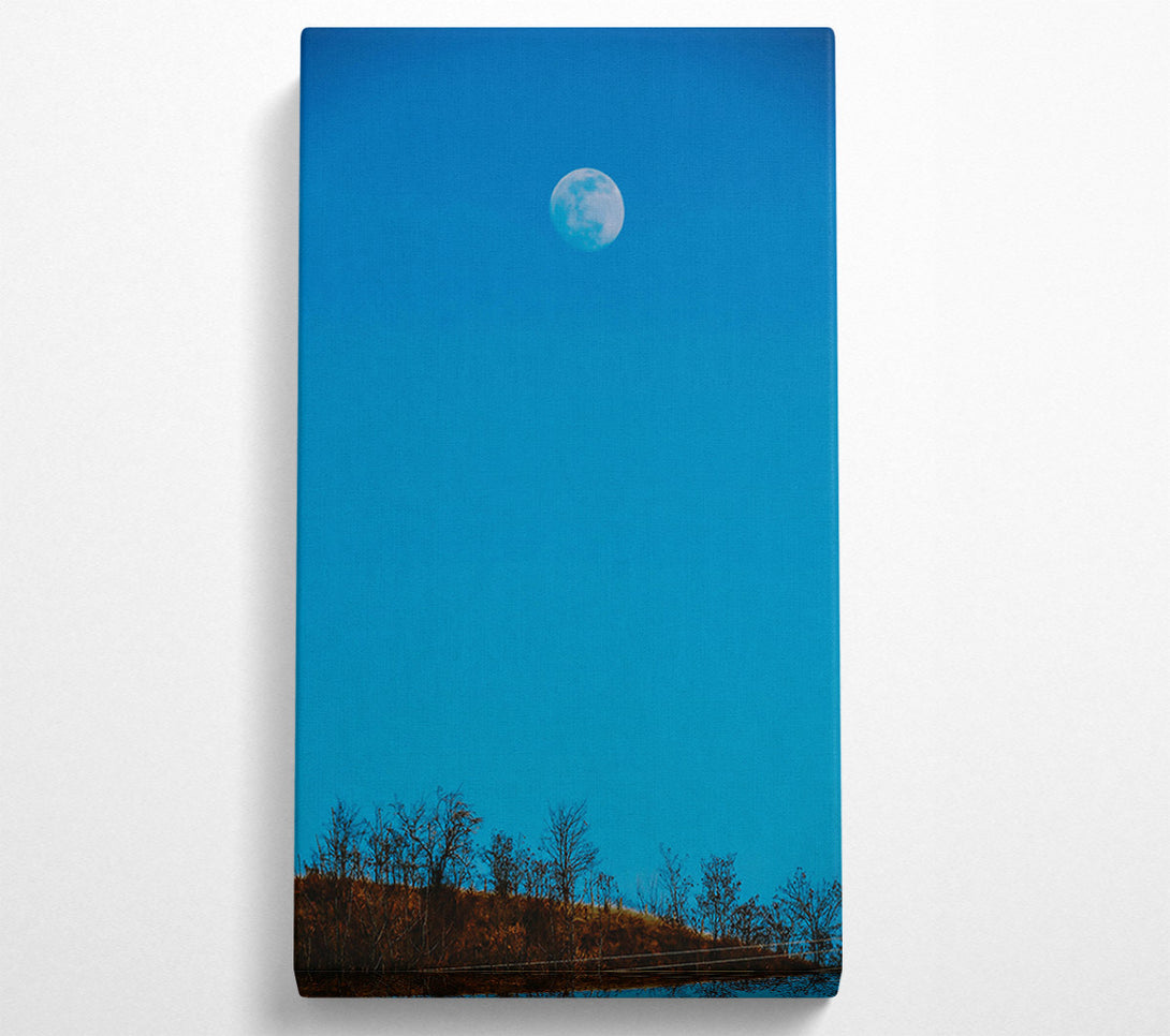  A Canvas Print of Blue Sky Moonrise Canvas Print