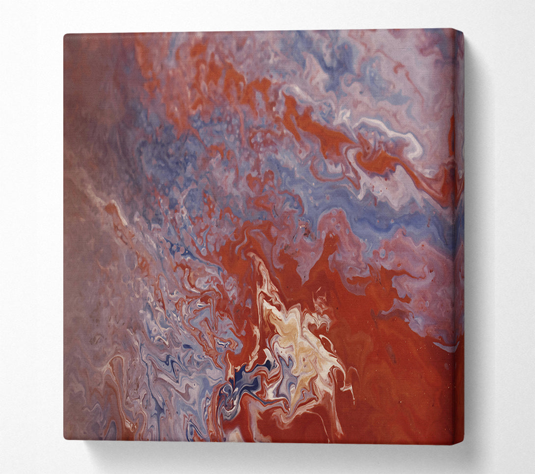  A Canvas Print of Crimson Swirls And Tides Canvas Art