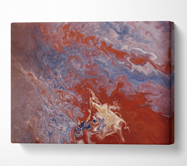  A Canvas Print of Crimson Swirls And Tides Canvas Art
