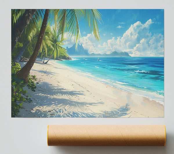 Azure Coastal Escape Poster