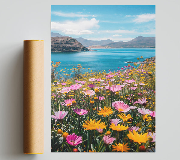 Blue Sky Wildflowers Print