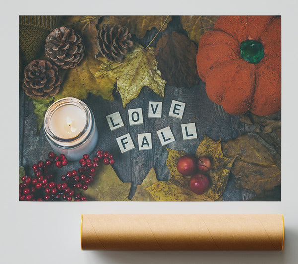 Orange Fall Love Poster