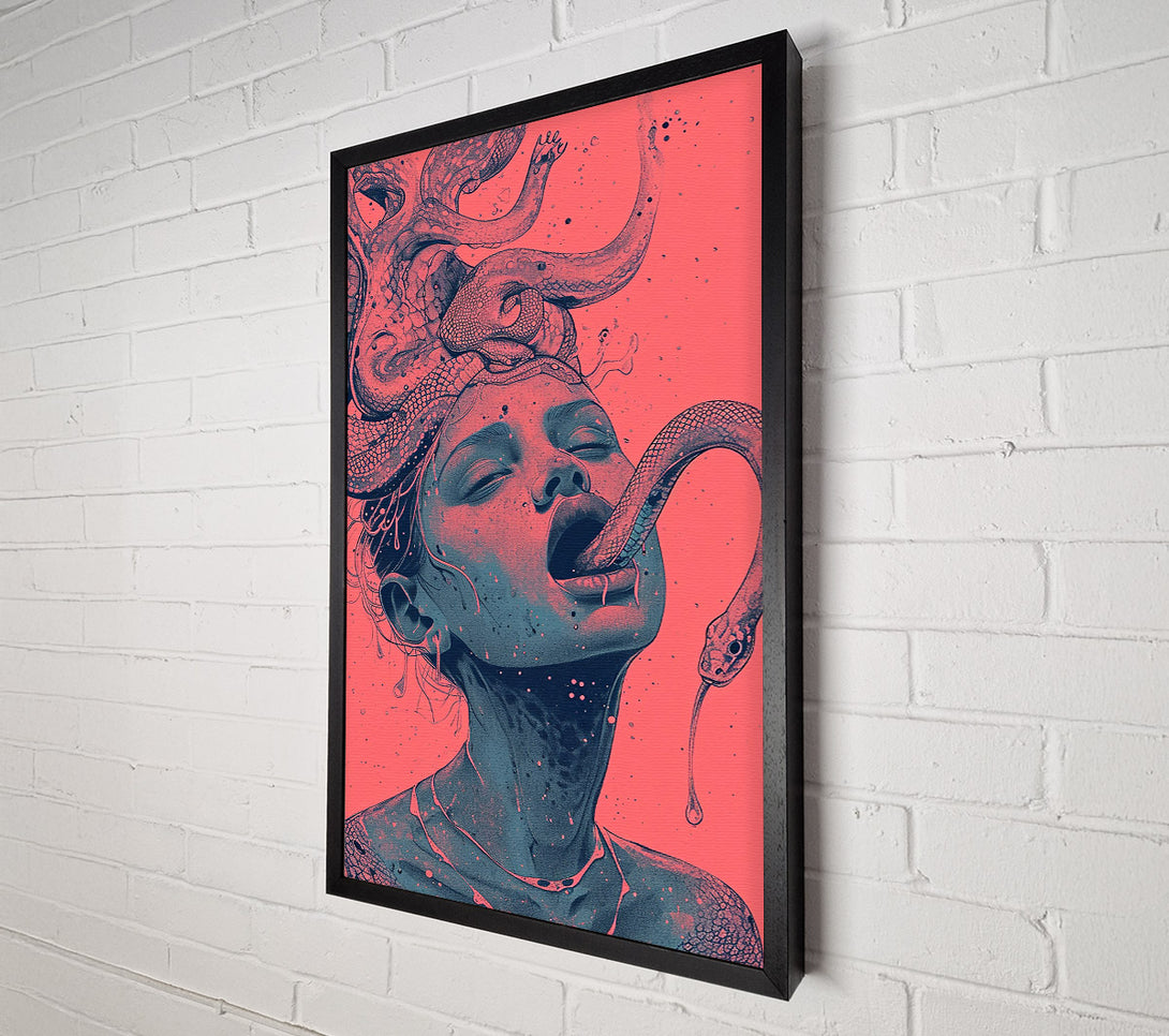  A Canvas Print of Crimson Serpent Embrace Canvas Wall Art