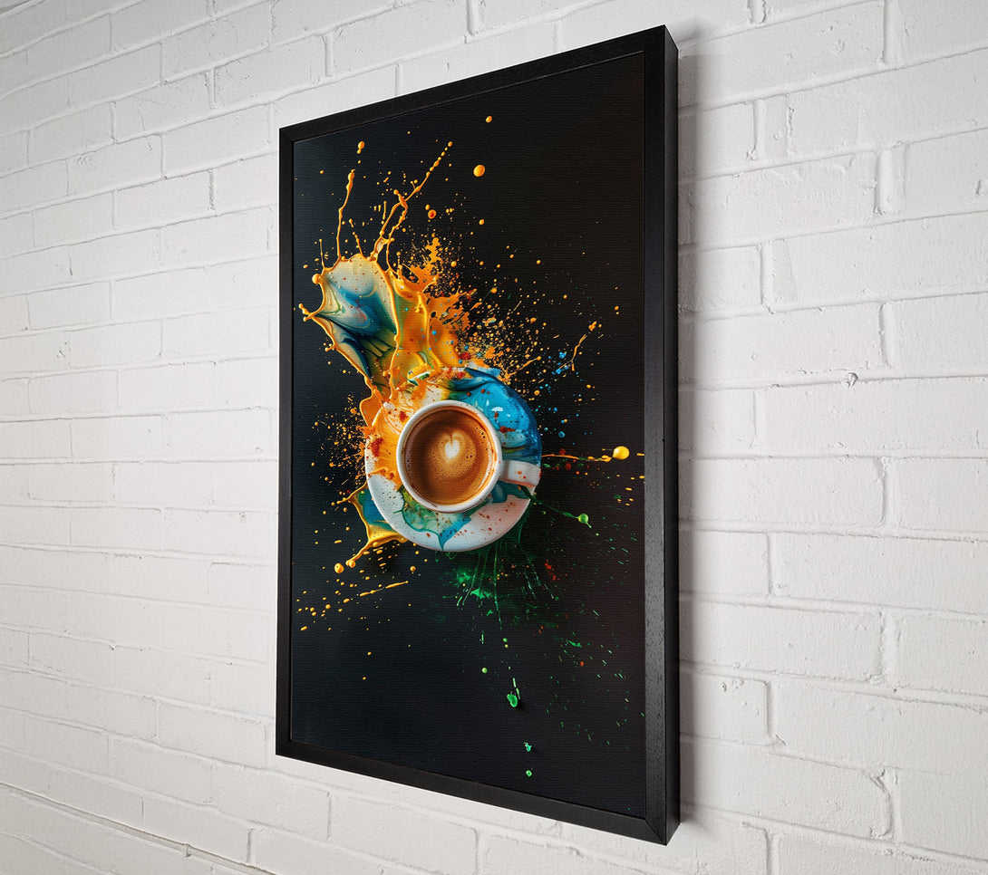  A Canvas Print of Golden Coffee Splash Canvas Art