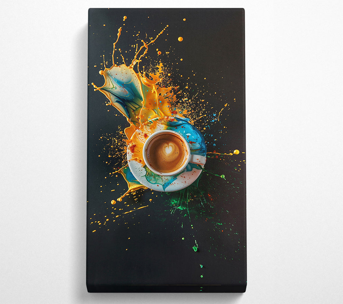  A Canvas Print of Golden Coffee Splash Canvas Art