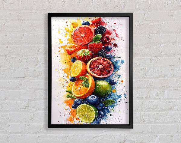 Fruit Juicy Explosion Framed Print
