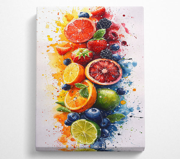  A Canvas Print of Fruit Juicy Explosion Canvas Wall Art