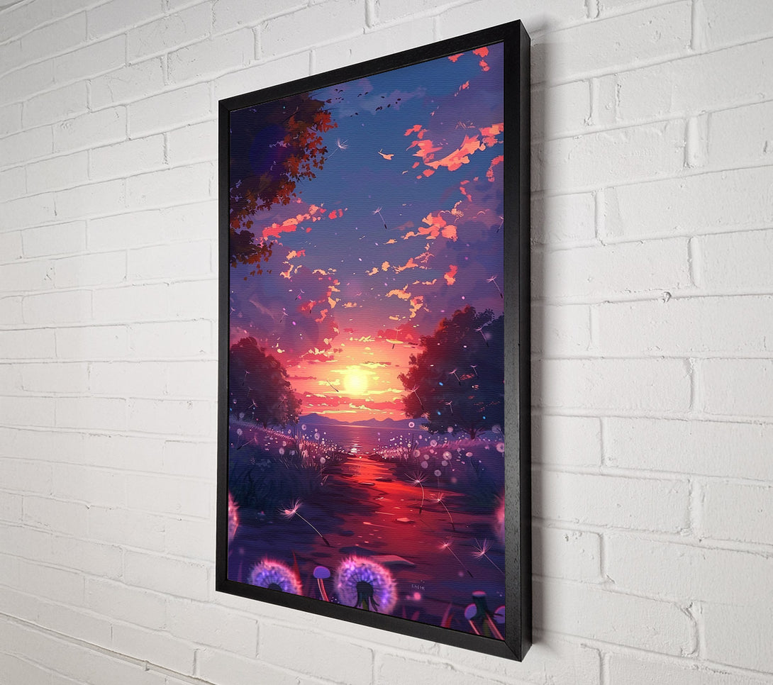  A Canvas Print of Crimson Sunset Dreams Canvas Art