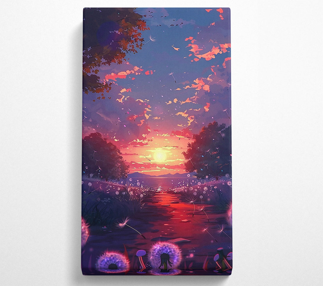  A Canvas Print of Crimson Sunset Dreams Canvas Art