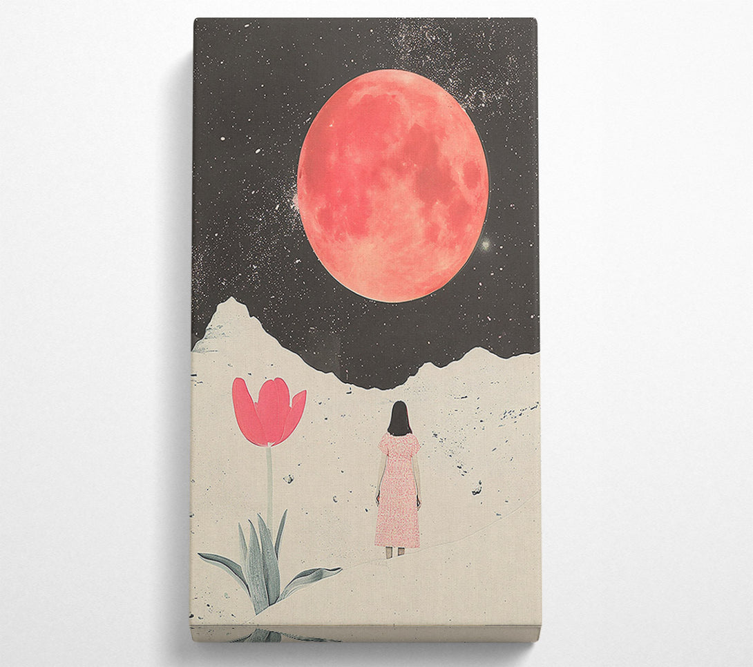  A Canvas Print of Pink Moon Bloom Canvas Art