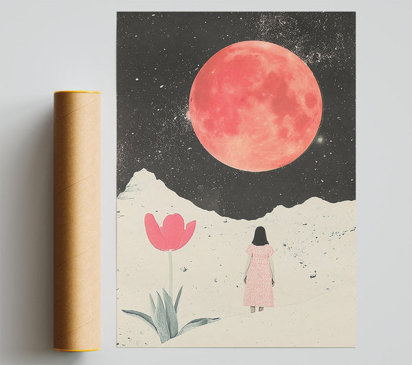 Pink Moon Bloom Poster