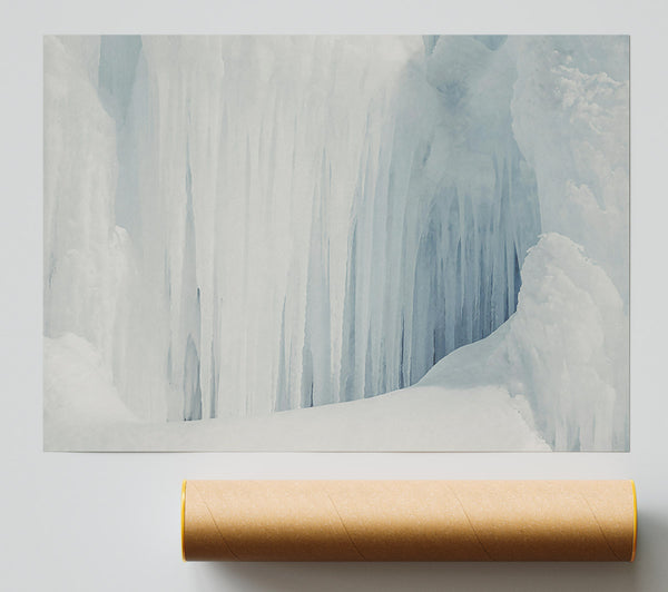 Frozen White Cascade Print