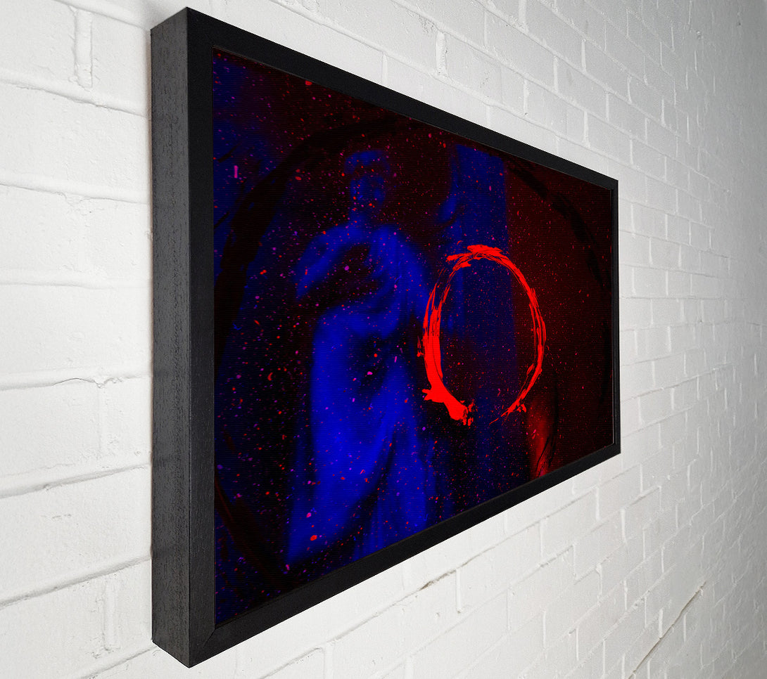  A Canvas Print of Crimson Cosmic Circle Canvas Art