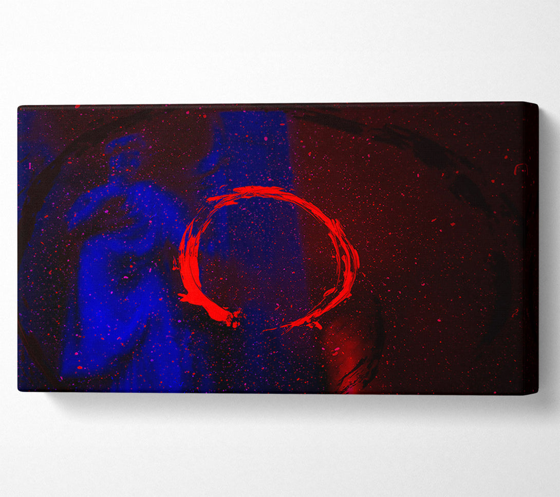  A Canvas Print of Crimson Cosmic Circle Canvas Art