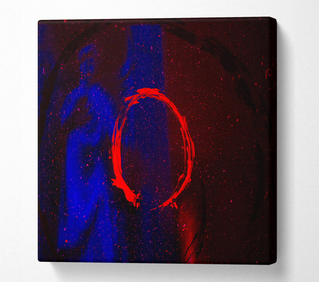  A Canvas Print of Crimson Cosmic Circle Canvas Art