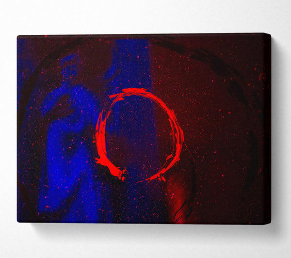  A Canvas Print of Crimson Cosmic Circle Canvas Art