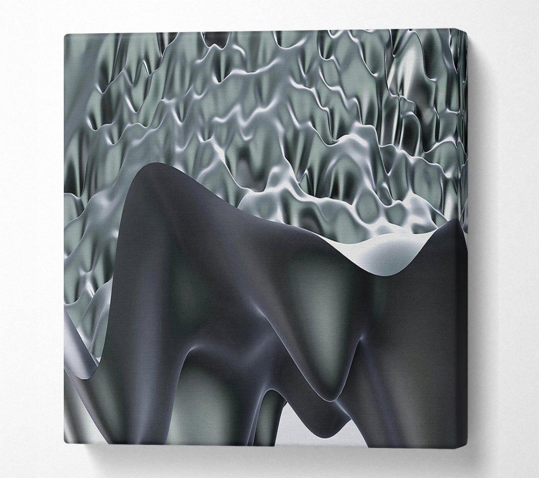  A Canvas Print of Silver Liquid Flow Canvas Print