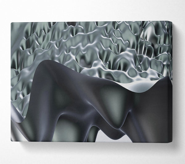  A Canvas Print of Silver Liquid Flow Canvas Print