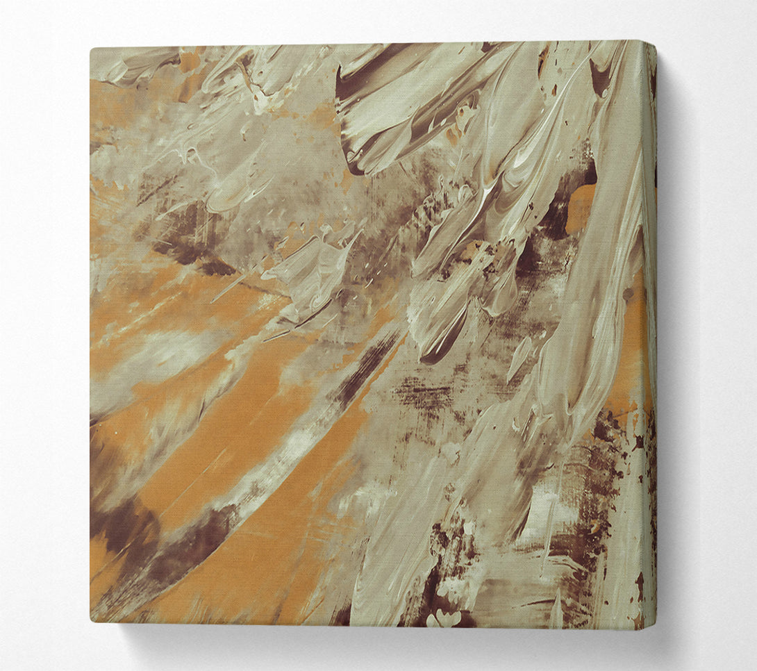  A Canvas Print of Golden Brushstrokes Canvas Print