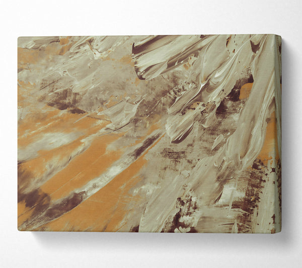  A Canvas Print of Golden Brushstrokes Canvas Print
