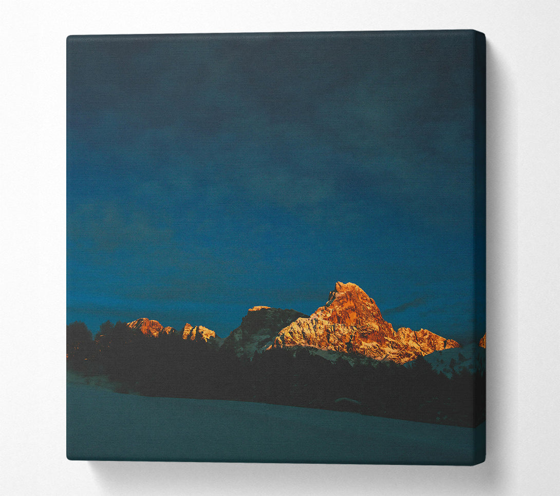  A Canvas Print of Golden Hour Peak Canvas Art