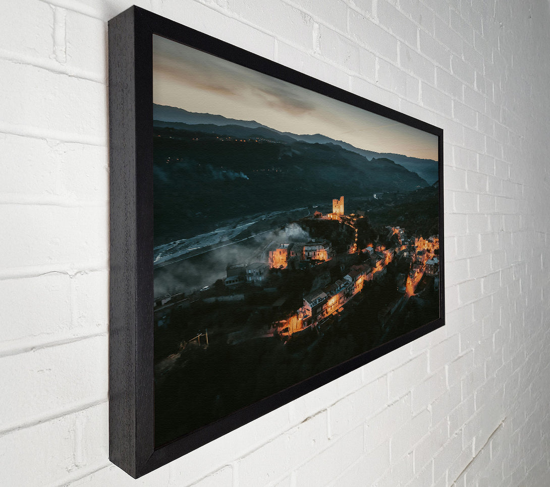  A Canvas Print of Golden Hills At Dusk Canvas Print