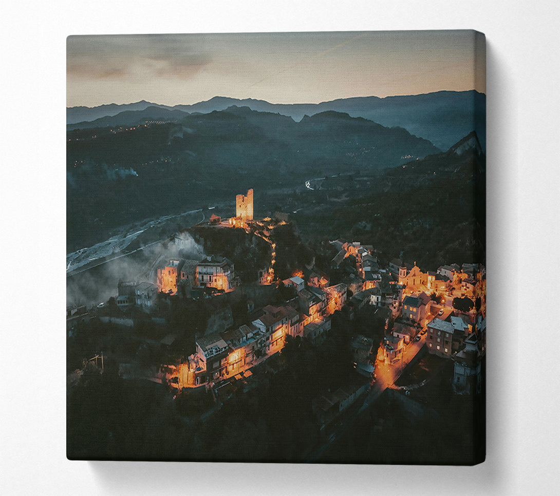  A Canvas Print of Golden Hills At Dusk Canvas Print