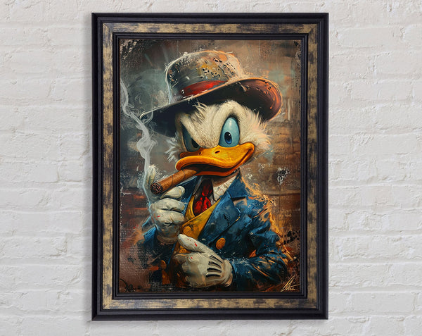 Gangster Duck Framed Print