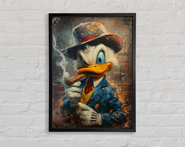 Gangster Duck Framed Print