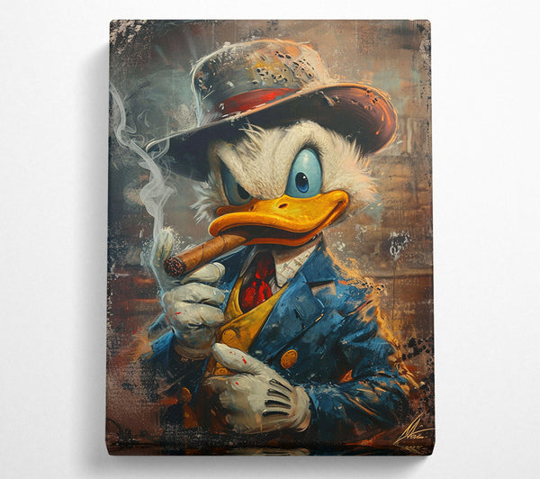  A Canvas Print of Gangster Duck Canvas Print