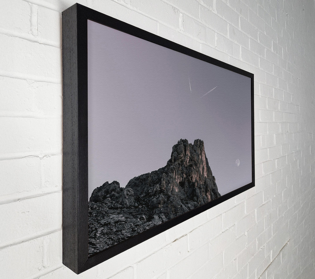  A Canvas Print of Pale Moon Over Peak Canvas Wall Art