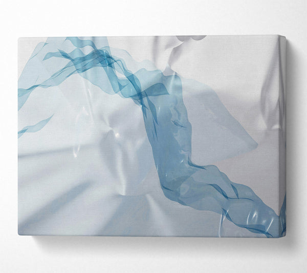  A Canvas Print of Azure Flowing Silk Canvas Art