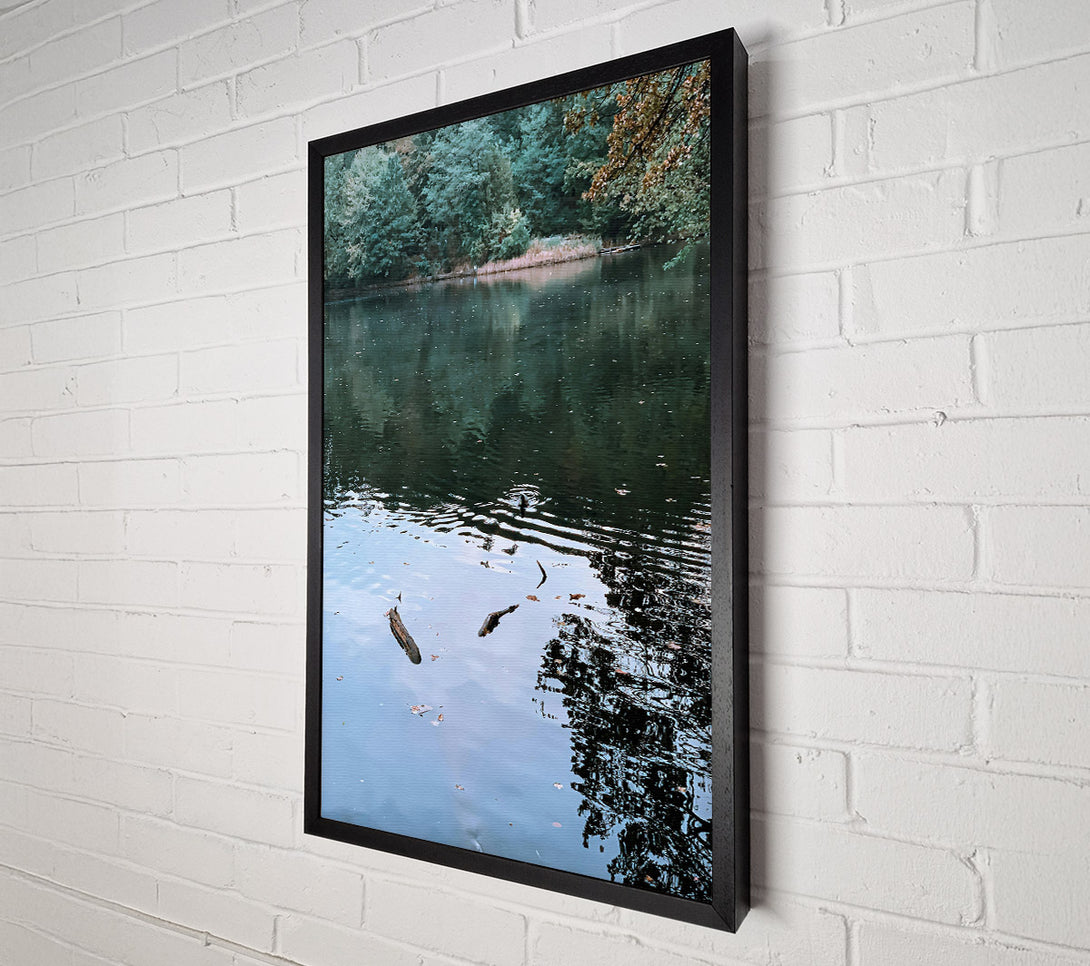  A Canvas Print of Serene Blue Reflections Canvas Art