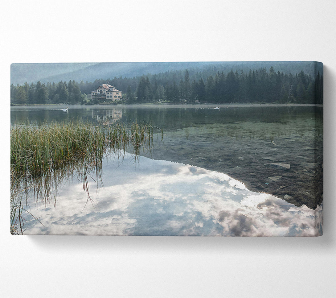  A Canvas Print of Emerald Lake Reflections Canvas Wall Art