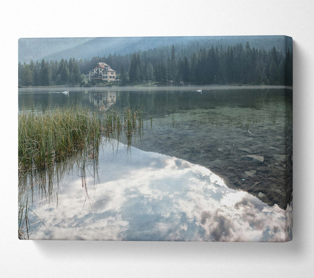  A Canvas Print of Emerald Lake Reflections Canvas Wall Art