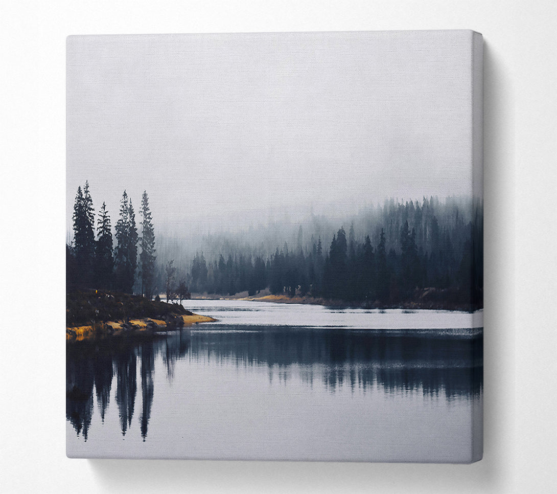  A Canvas Print of Blue Mist Reflections Canvas Wall Art