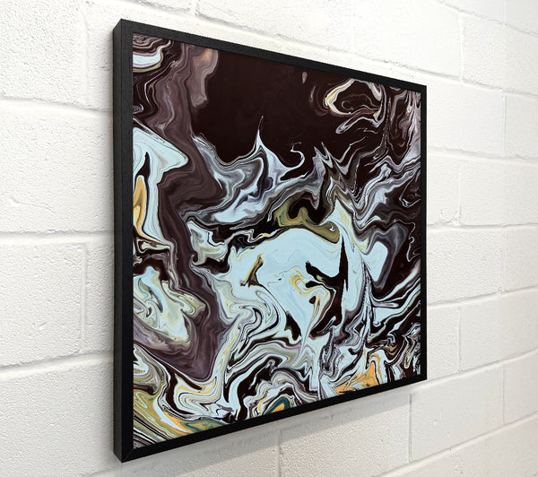 Black And Teal Swirl